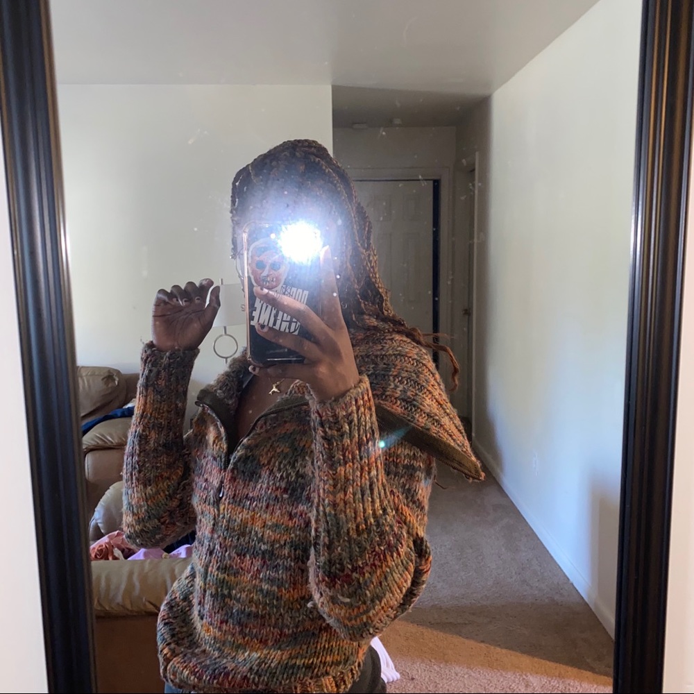 chunky knit zip up!